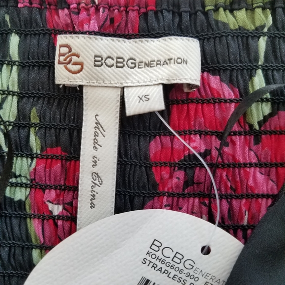 NWT BCBG Rose Strapless Mini Dress XS - Picture 8 of 9